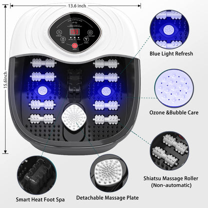Closewave foot spa used by a person for relaxation