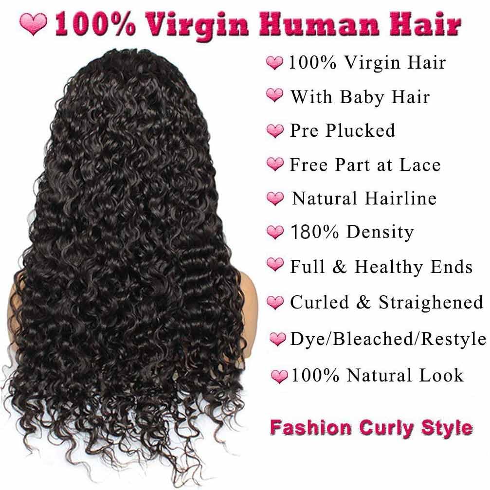 Side profile of the 22 inch EMOL Brazilian curly human hair wig showcasing 180 percent thickness and bounce