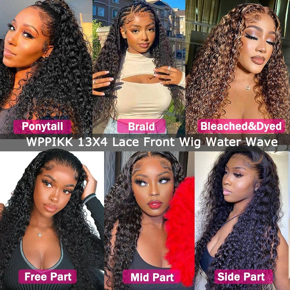Detailed texture shot of the 100 percent unprocessed wet and wavy Brazilian virgin hair strands