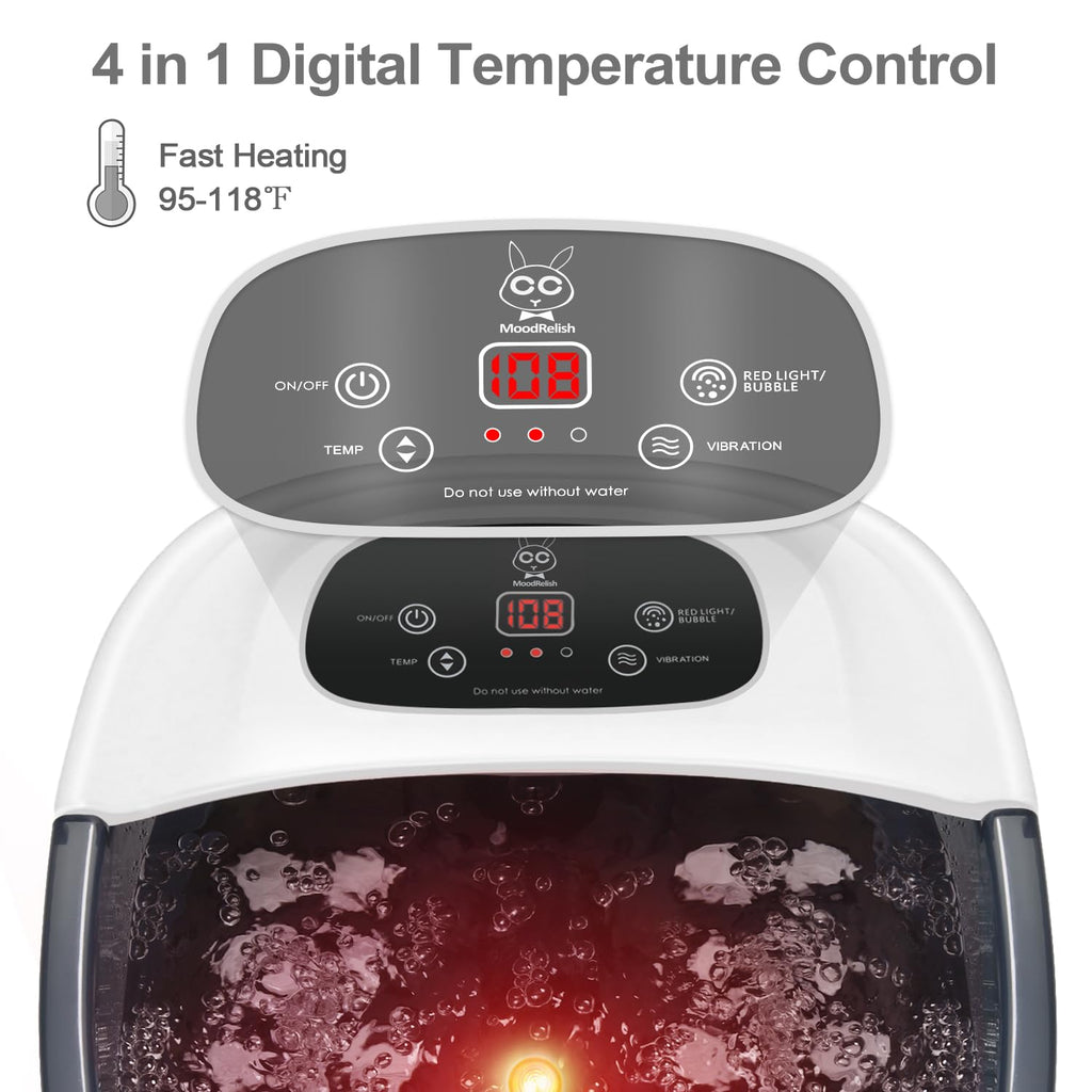 MoodRelish foot massager basin interior with 22 removable rollers