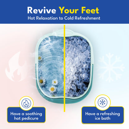 Collapsible foot bath basin showing acupressure massage nodes