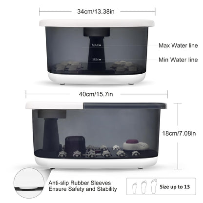 Grey MoodRelish foot spa bath basin side profile
