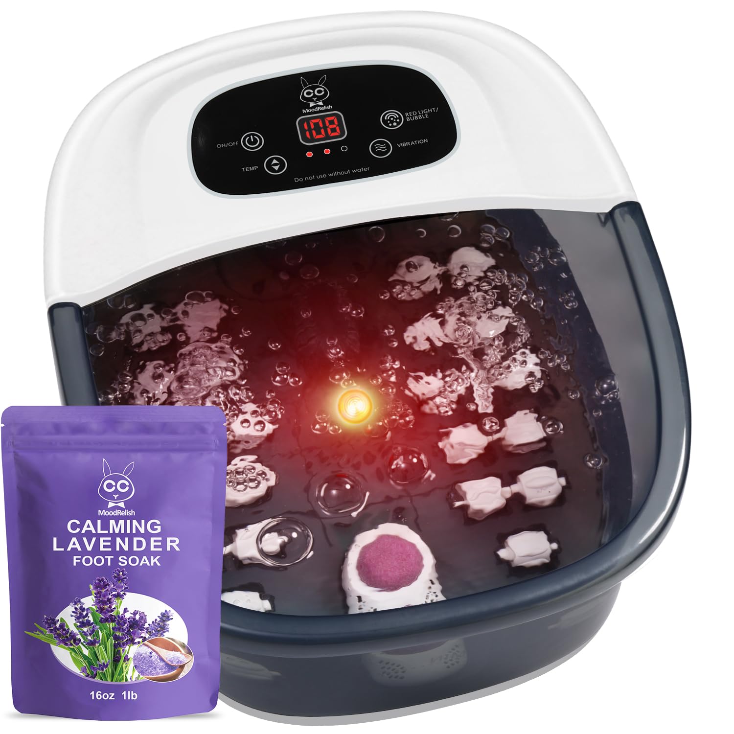 Lifestyle shot of MoodRelish foot massager in home setting