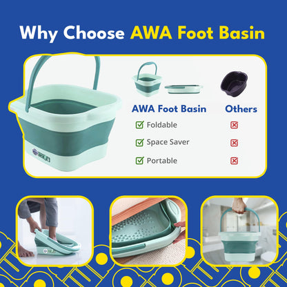 Detailed view of massage nodes in AWA foot soaking tub