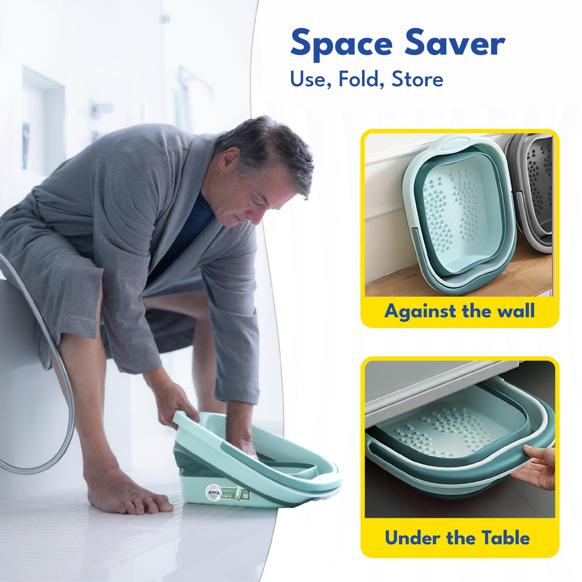 Durable TPE material of American Wellness Authority foot tub