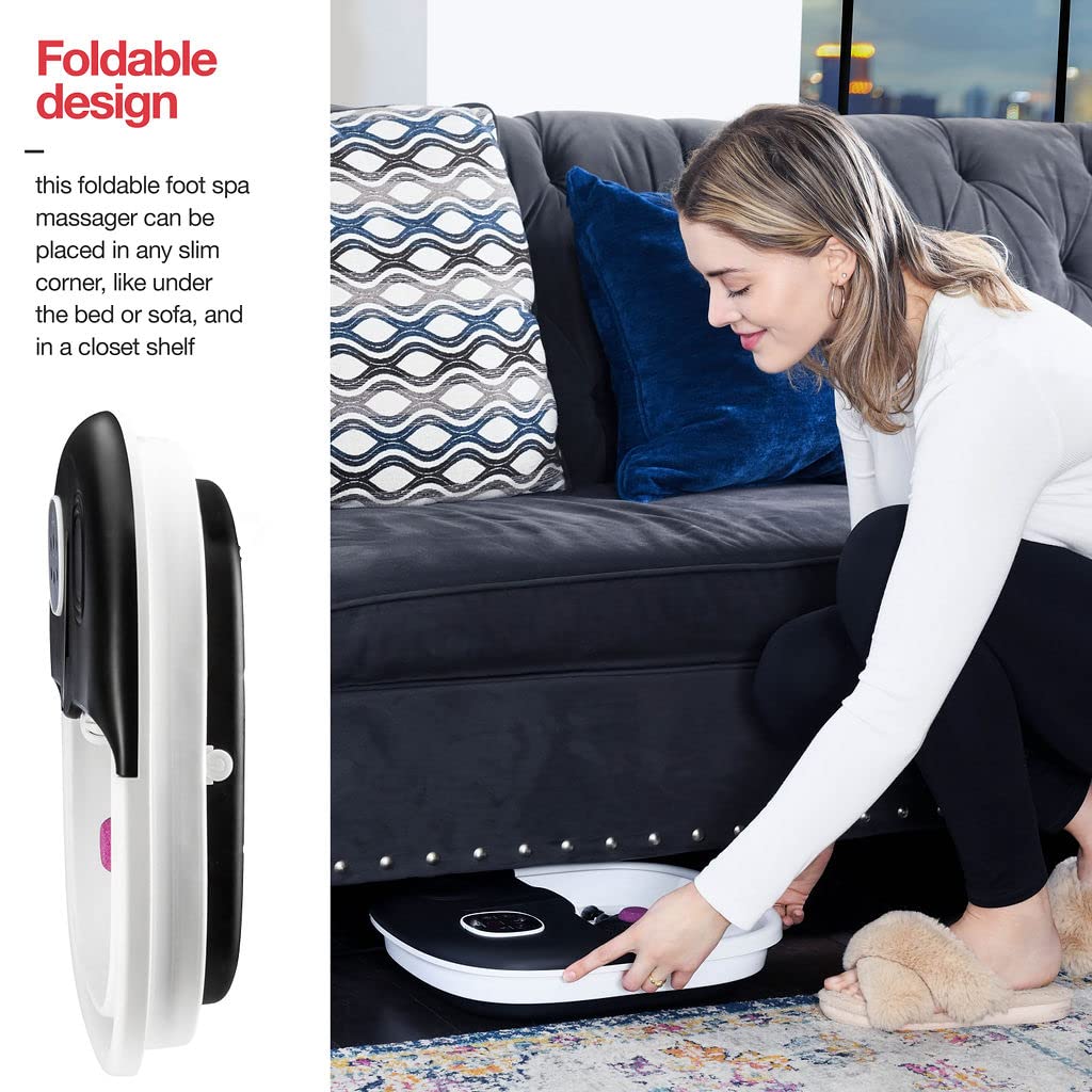 Medical King foot spa massager paired with removable pumice stone