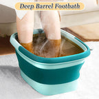Foldable pedicure soaking tub collapsed flat for space saving storage