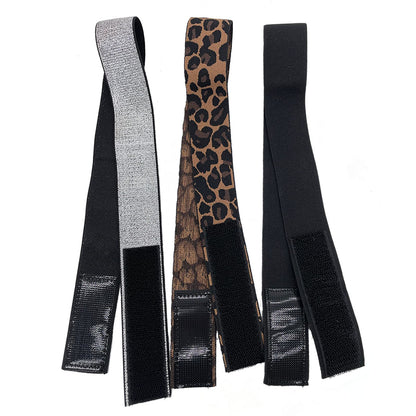 Leopard print melting band for laying down edges and securing closures flawlessly