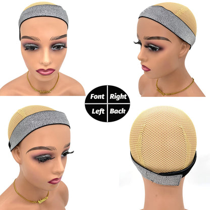 Three pieces pack of ultra soft stretchable polyester wig bands for hair styling