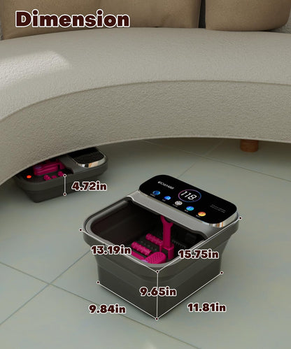 User interface of Ooambb electric foot soaking tub