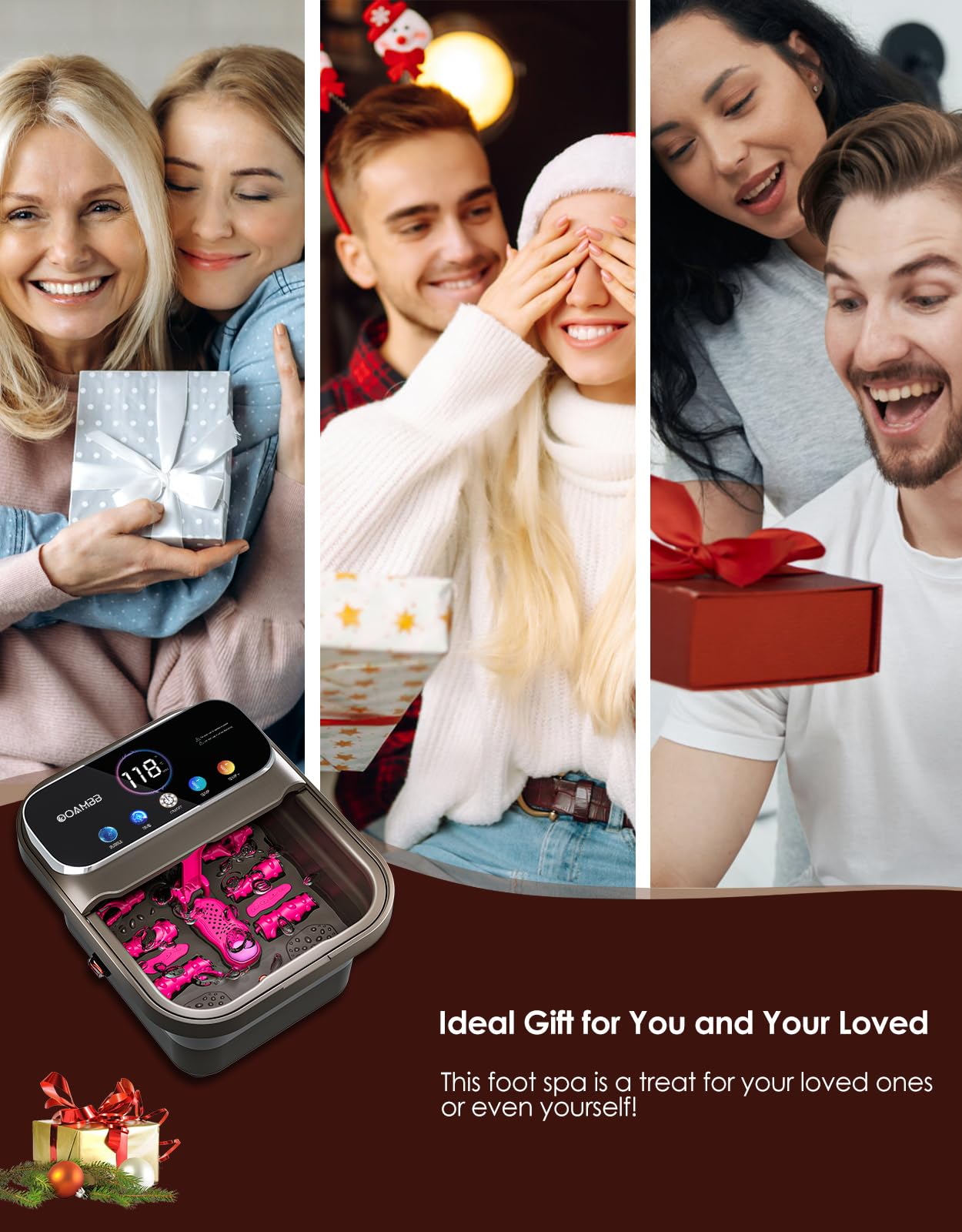 Lifestyle shot of Ooambb foot massager in modern living room