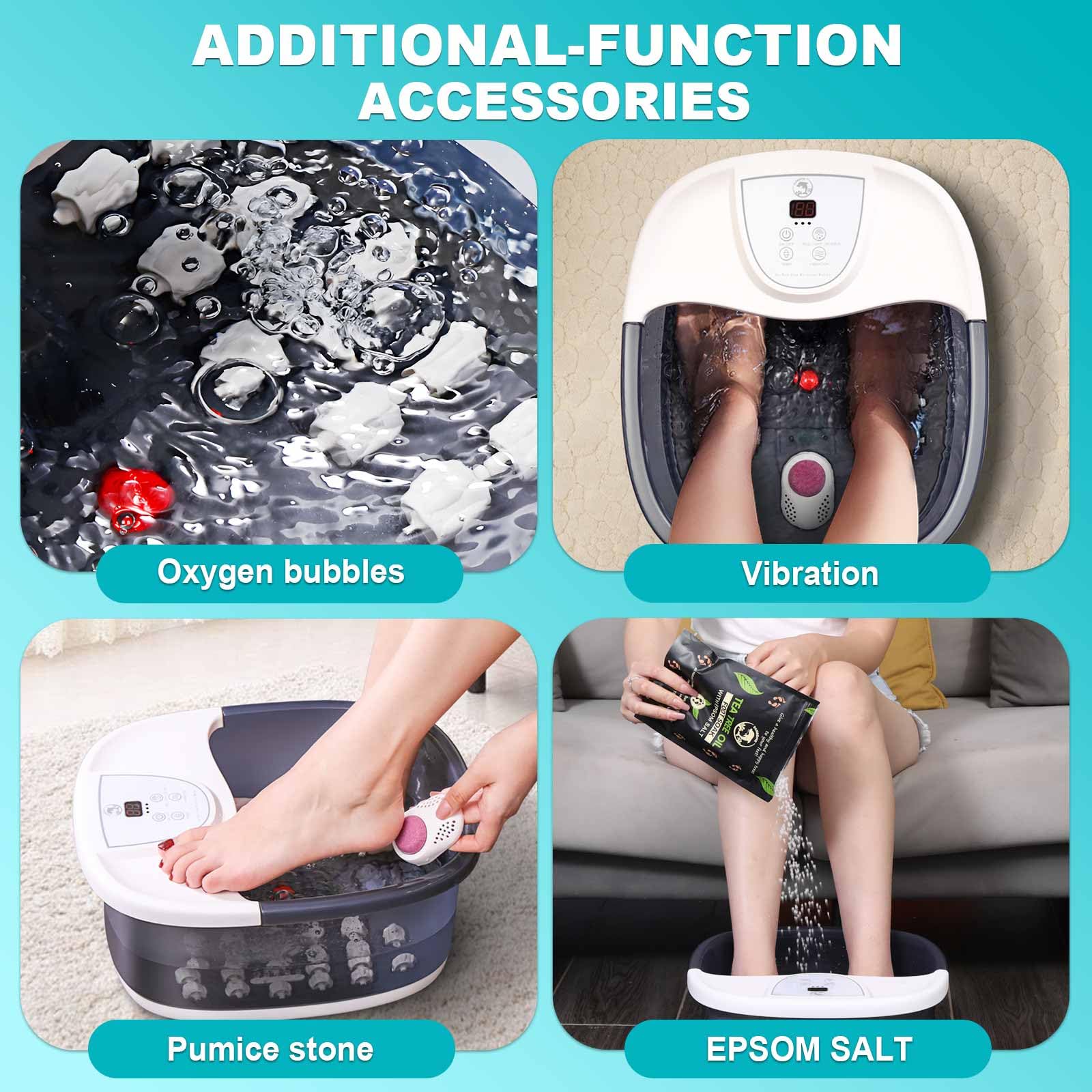 Control panel of Ecarbme foot spa with heat