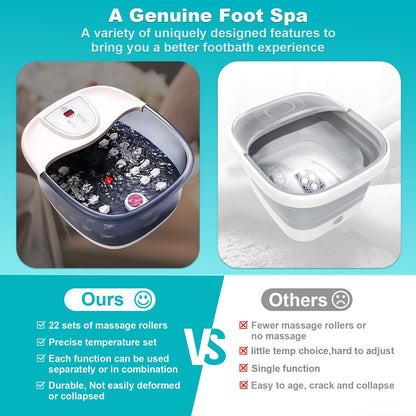 Interior view of Ecarbme foot spa rollers