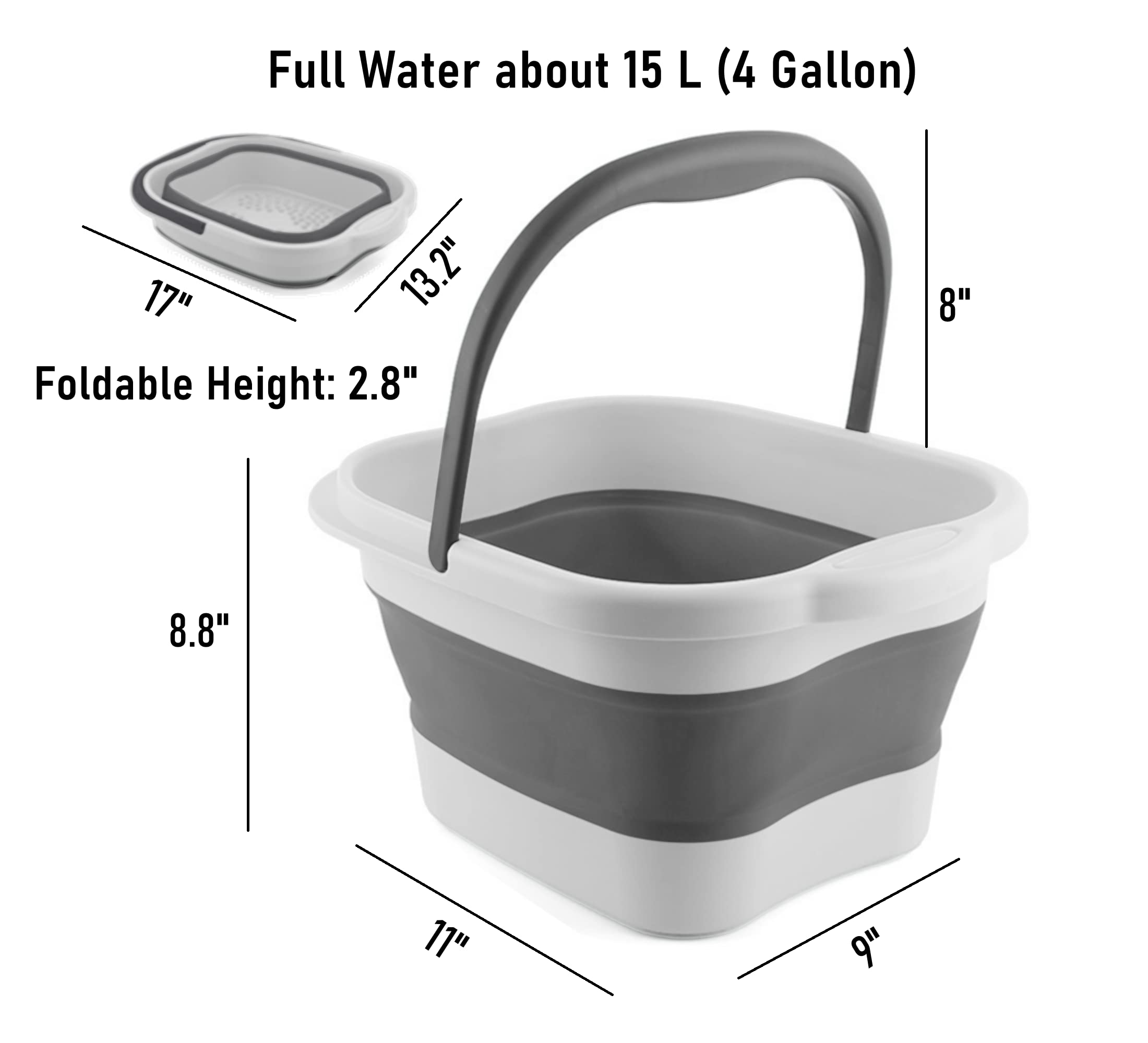 Folded DoroSun foot soaking tub showing compact storage profile