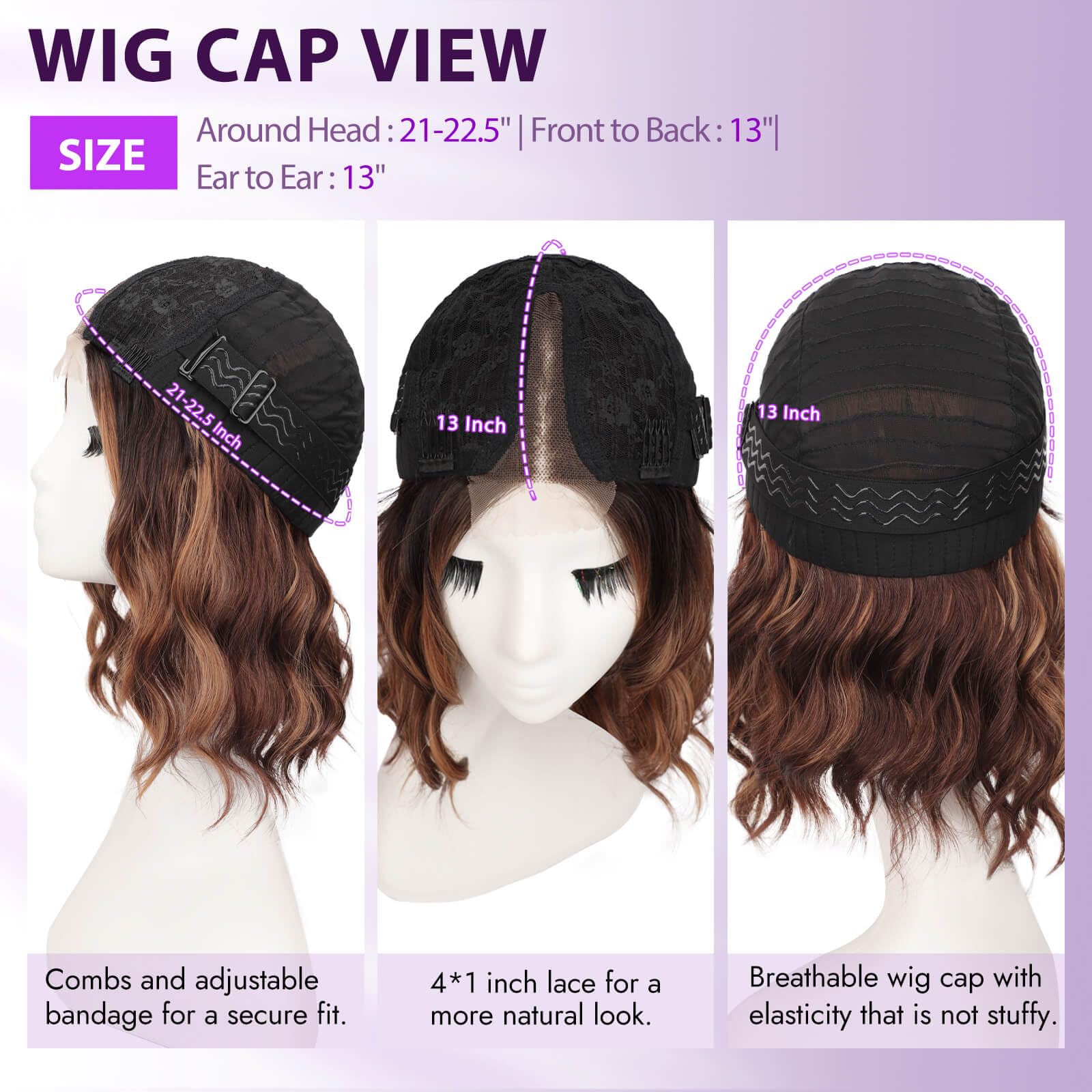 Back view of the dimensional brunette balayage short hairstyle for everyday women fashion.