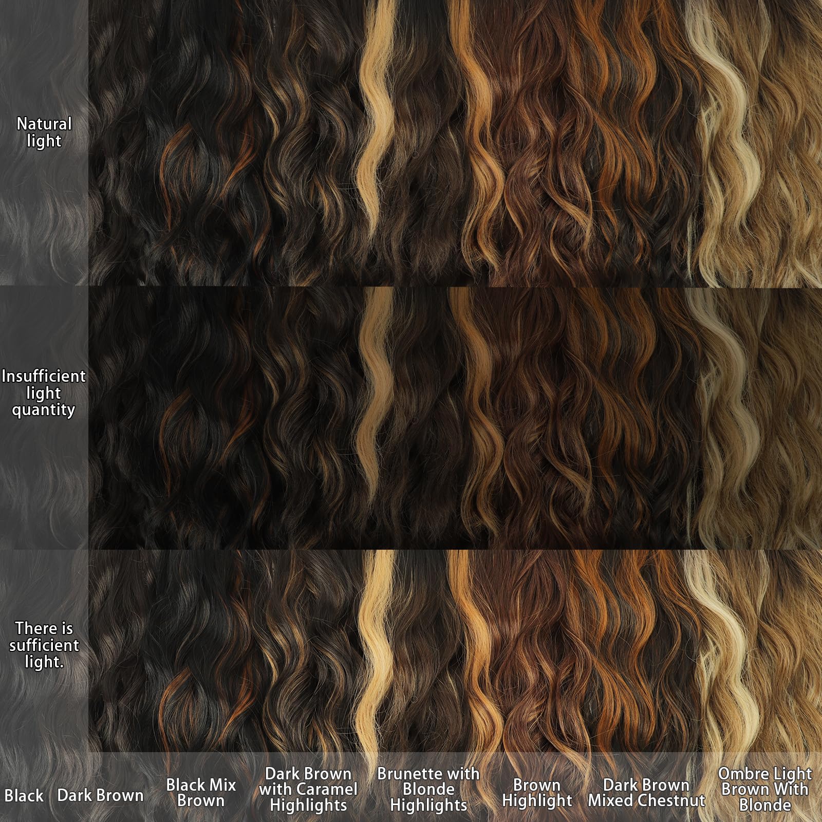 Packaging details and included wig caps for the premium fourteen inch short wavy hairstyle.