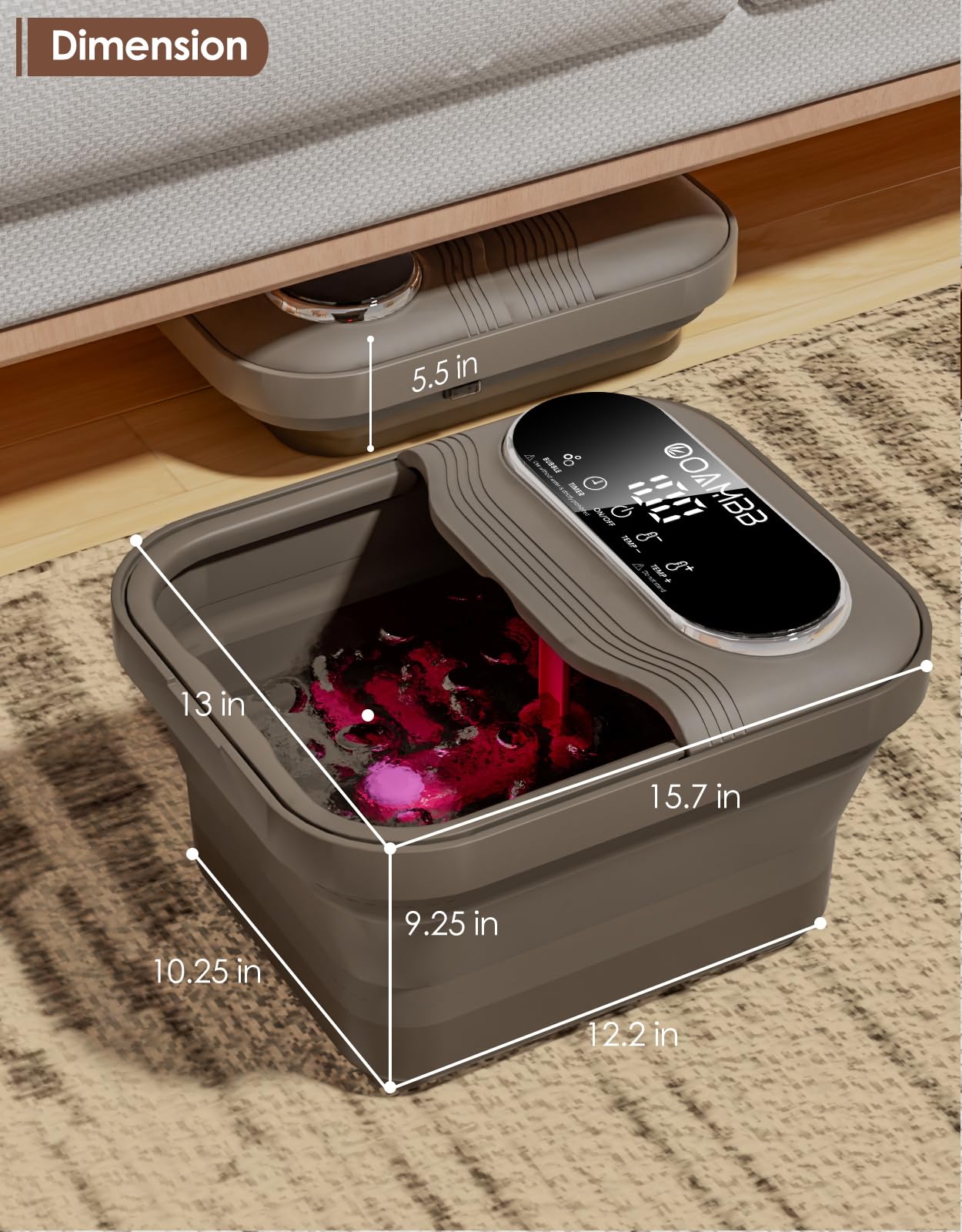 Product showing support bar and stability features