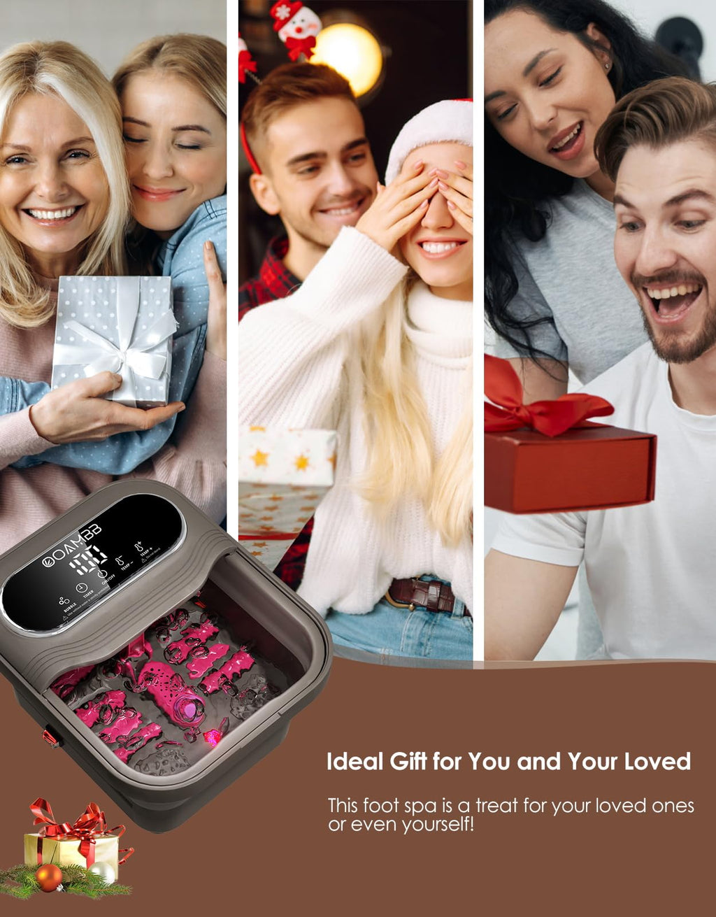 OOAMBB grey foot spa angle view for home relaxation