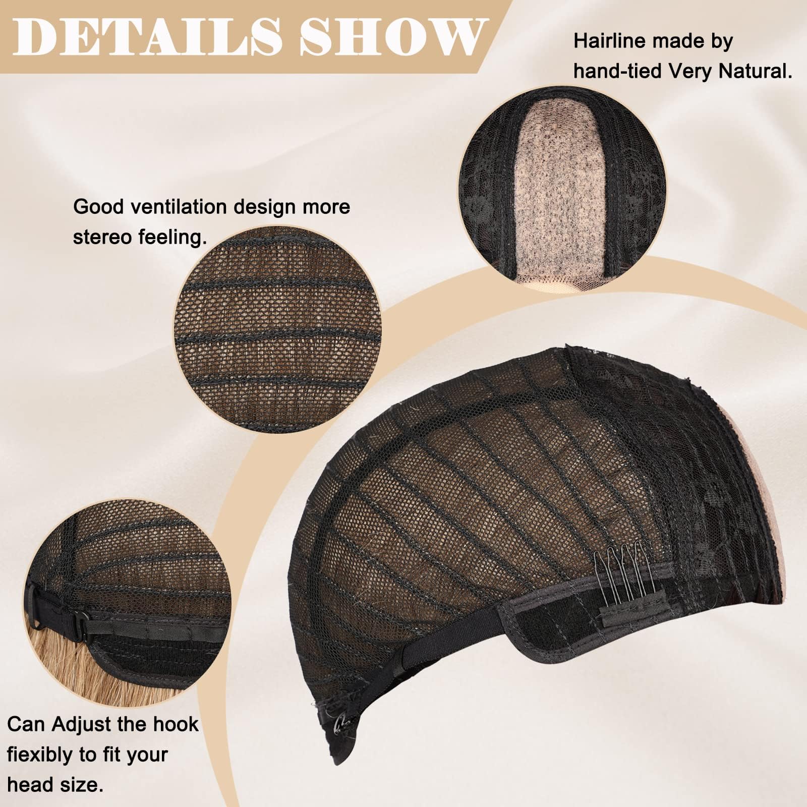 Premium imported USA beauty product packaging showcasing the authentic blonde wavy party styling wig.