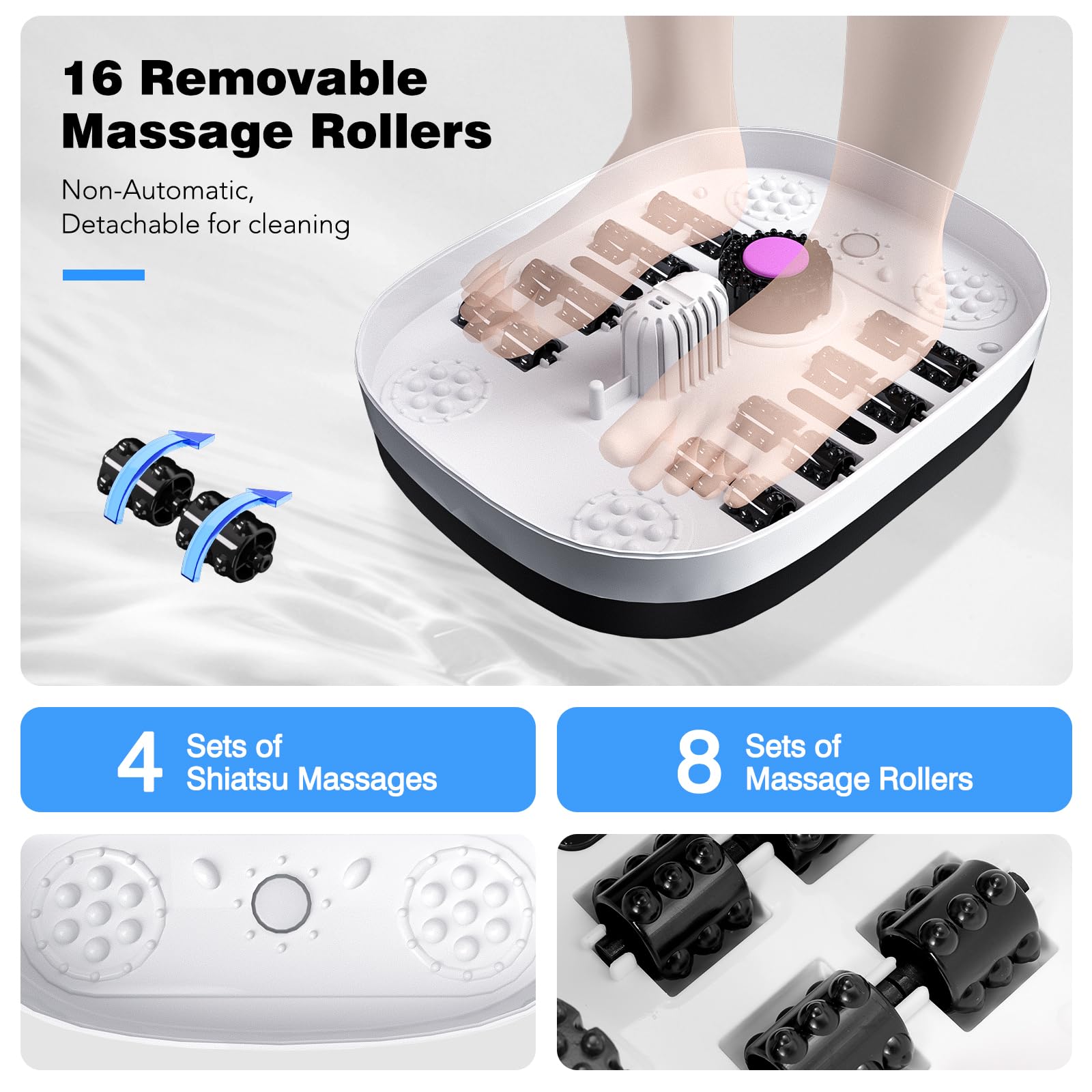 Knqze foot massager with remote control and display