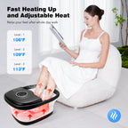 KNQZE electric foot spa interior featuring 16 massage rollers