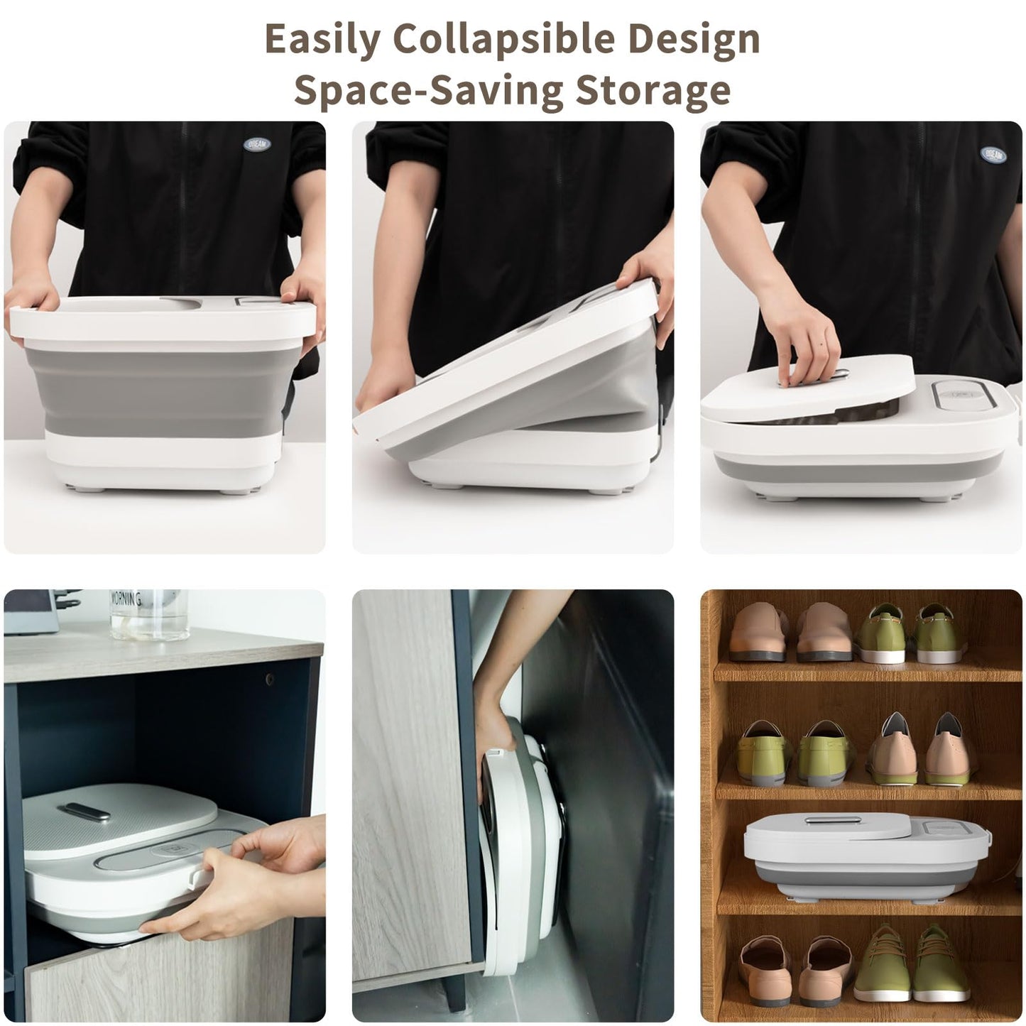 Unifull foot spa storage mode folded for compact space