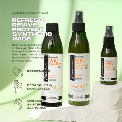 Awesome professional pH6 wig detangler spray with coconut oil for synthetic hair extensions
