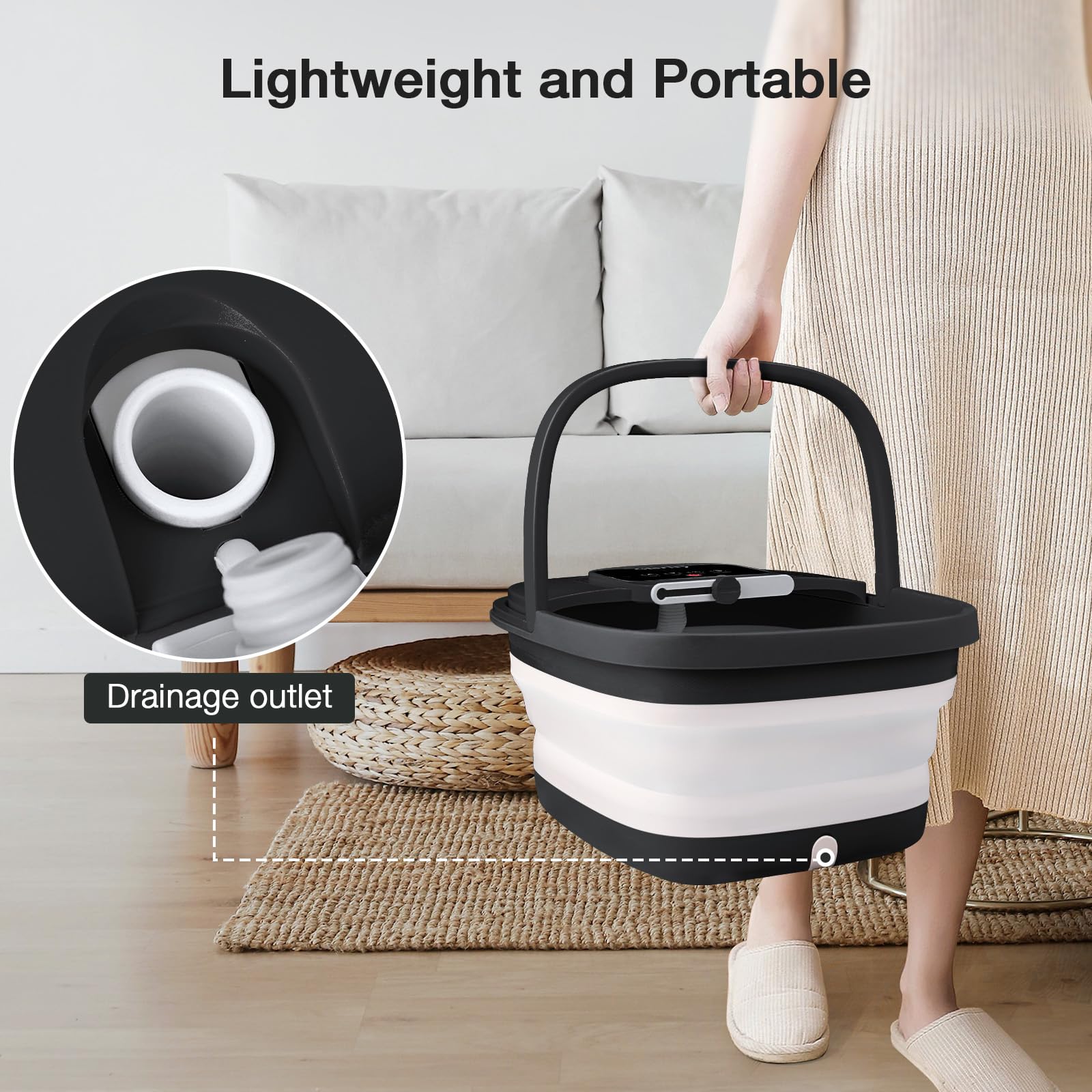 Control panel display on Hospan electric foot massager