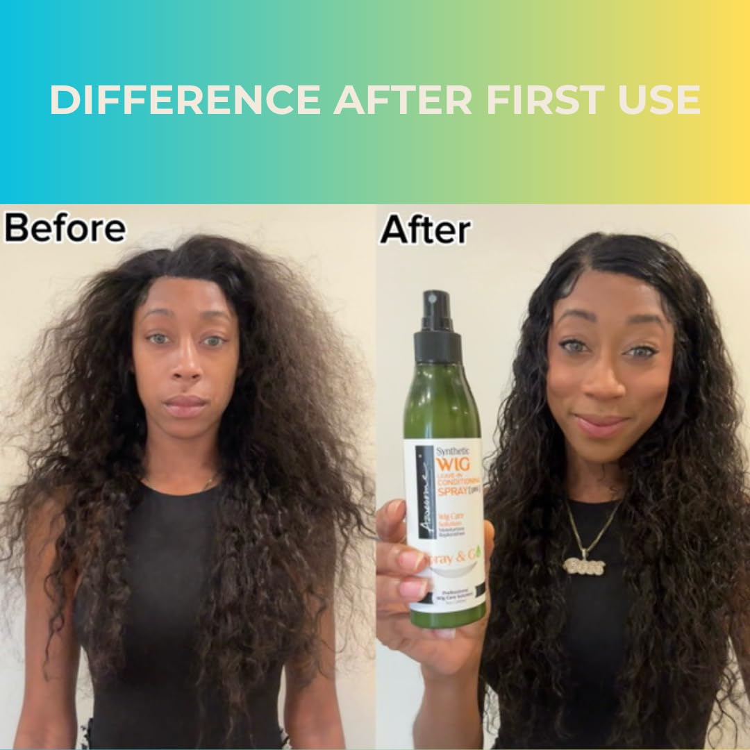 Authentic USA imported Awesome synthetic wig care conditioning solution daily frizz control spray