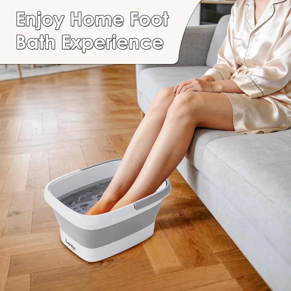 Folded Beinilai foot soak tub for storage