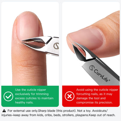 High precision stainless steel cuticle cutter for pedicures