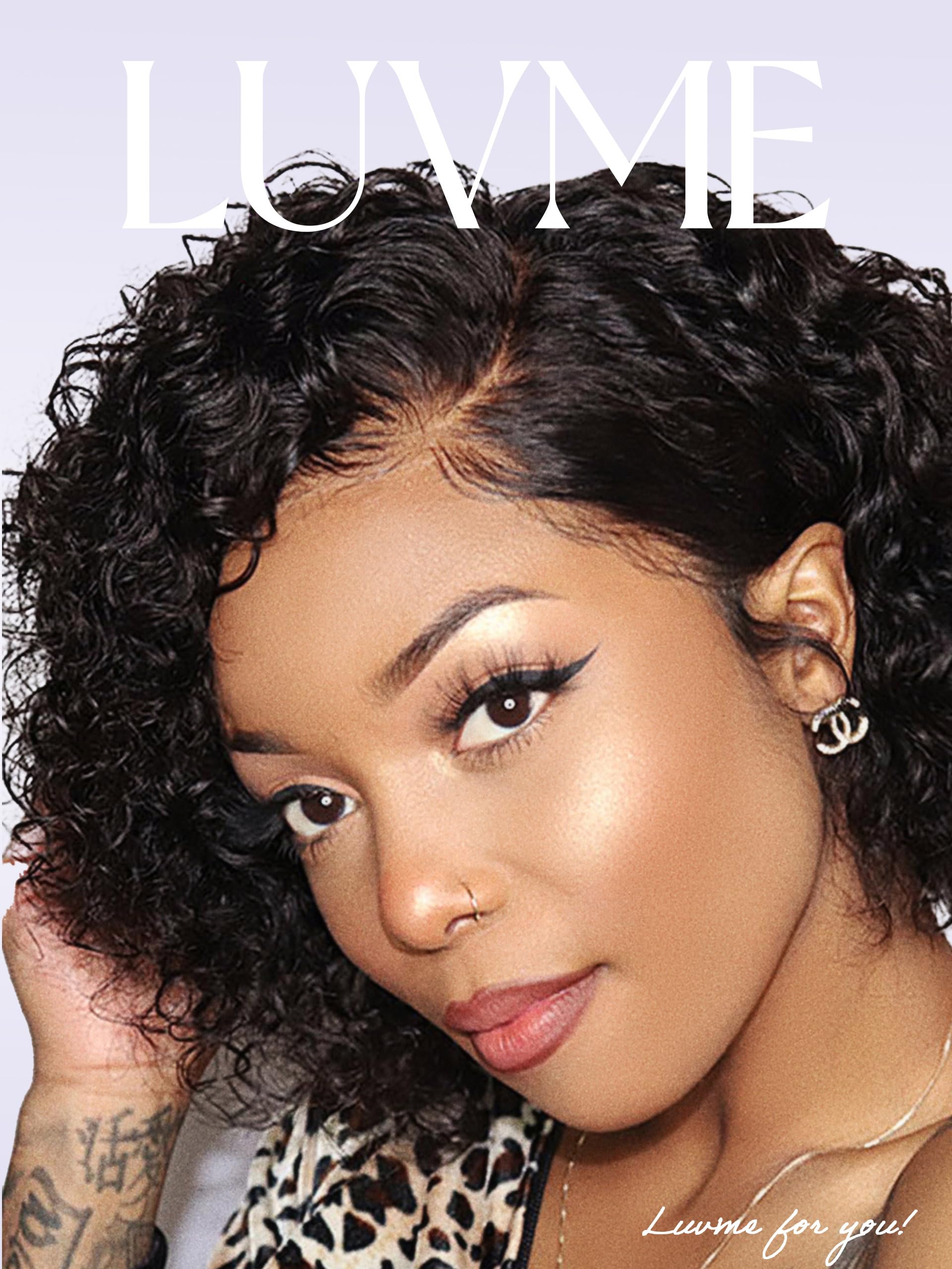 Luvme Hair glueless wear and go wig interior cap construction detailing the adjustable elastic bands and security combs.