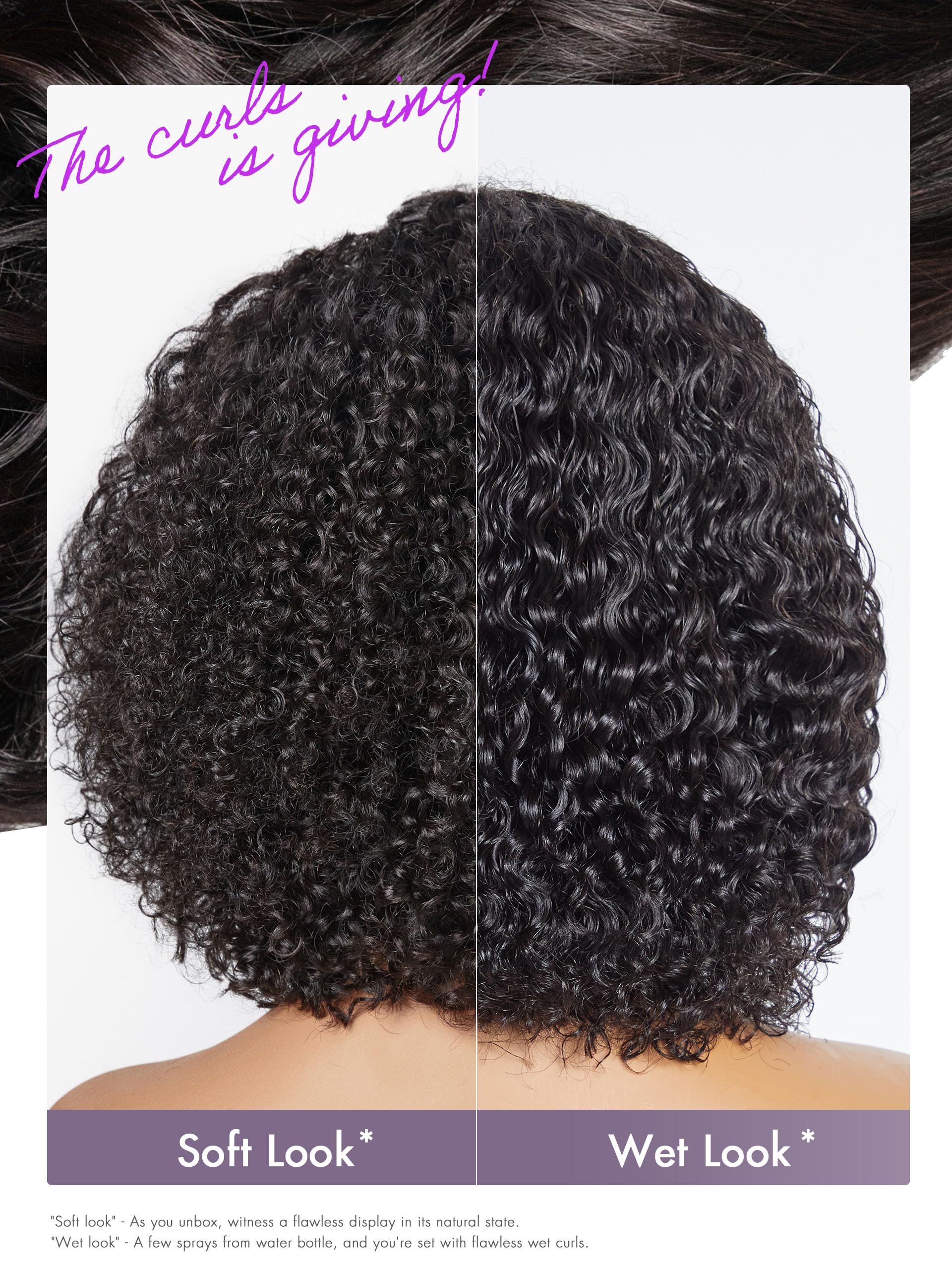 Luvme Hair 8 inch short curly lace front bob styling demonstration on a model showcasing a realistic scalp appearance.