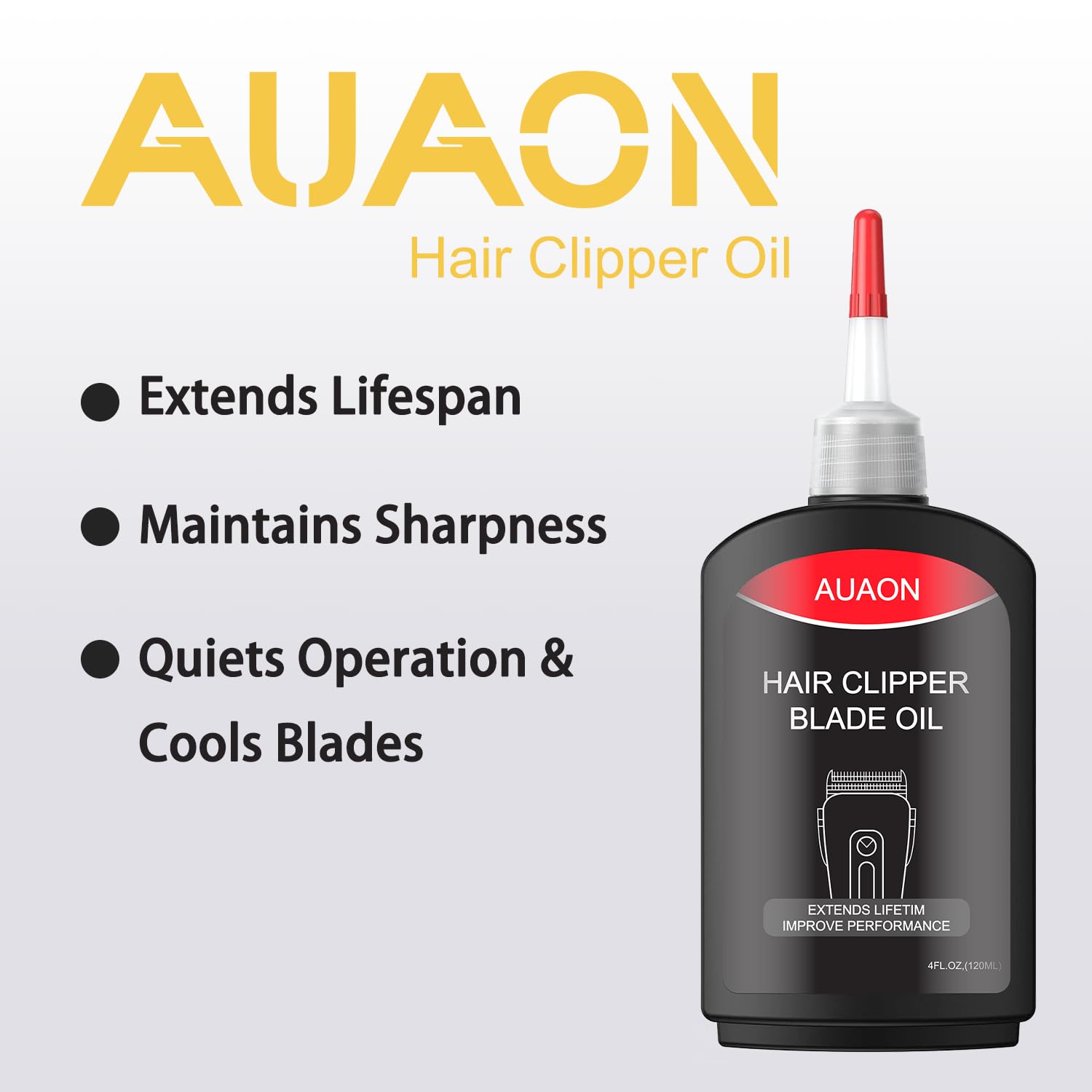 Opove blade lubricating oil packaging details showing rust prevention properties.