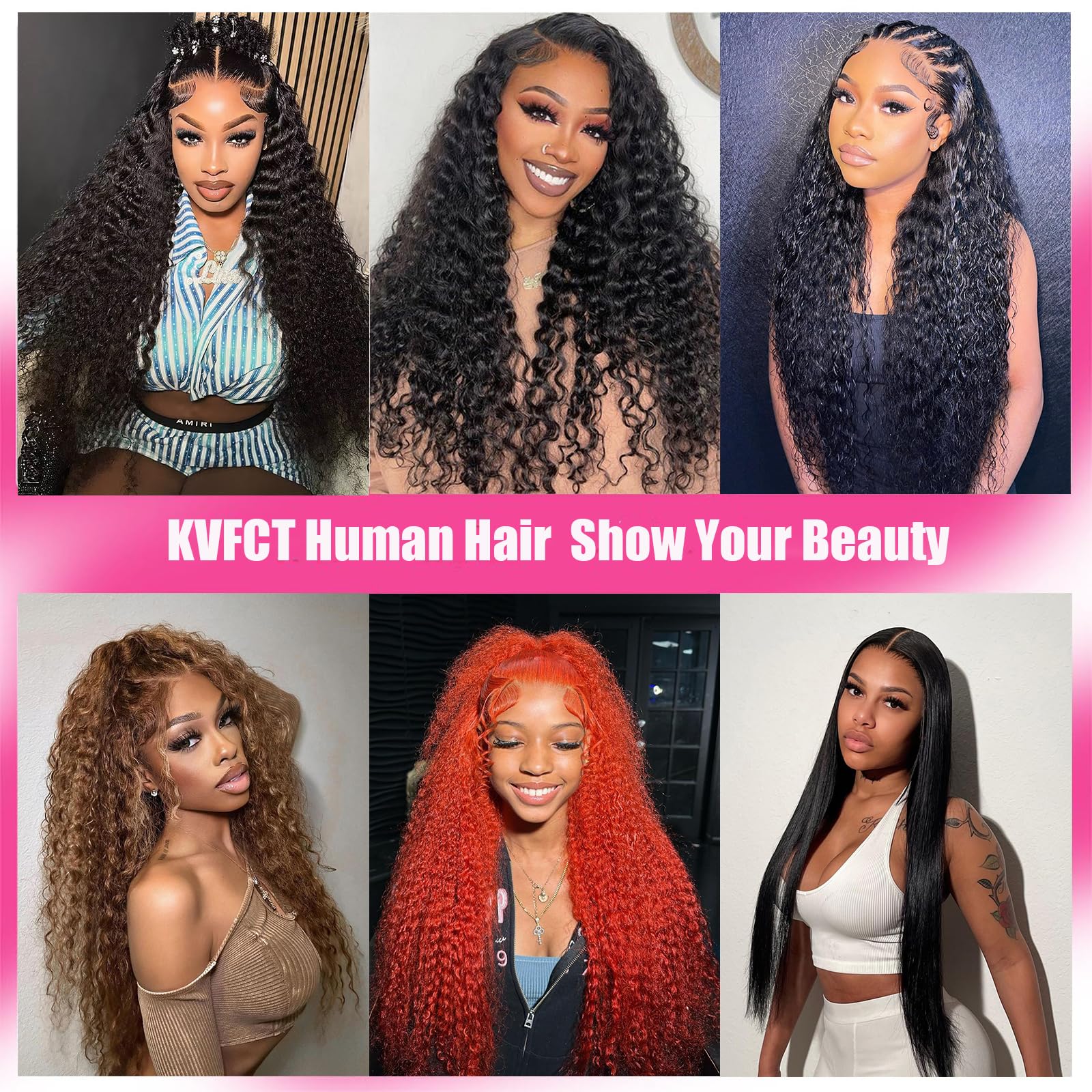 Side profile of a woman wearing the authentic 30 inch deep wave human hair wig.