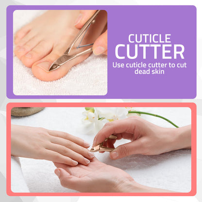Ergonomic non slip handle design of the Utopia Care professional cuticle trimmer kit