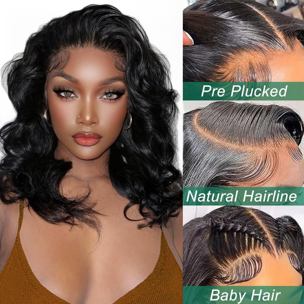 Unboxing presentation of the authentic Douyin short bob wave wig package.