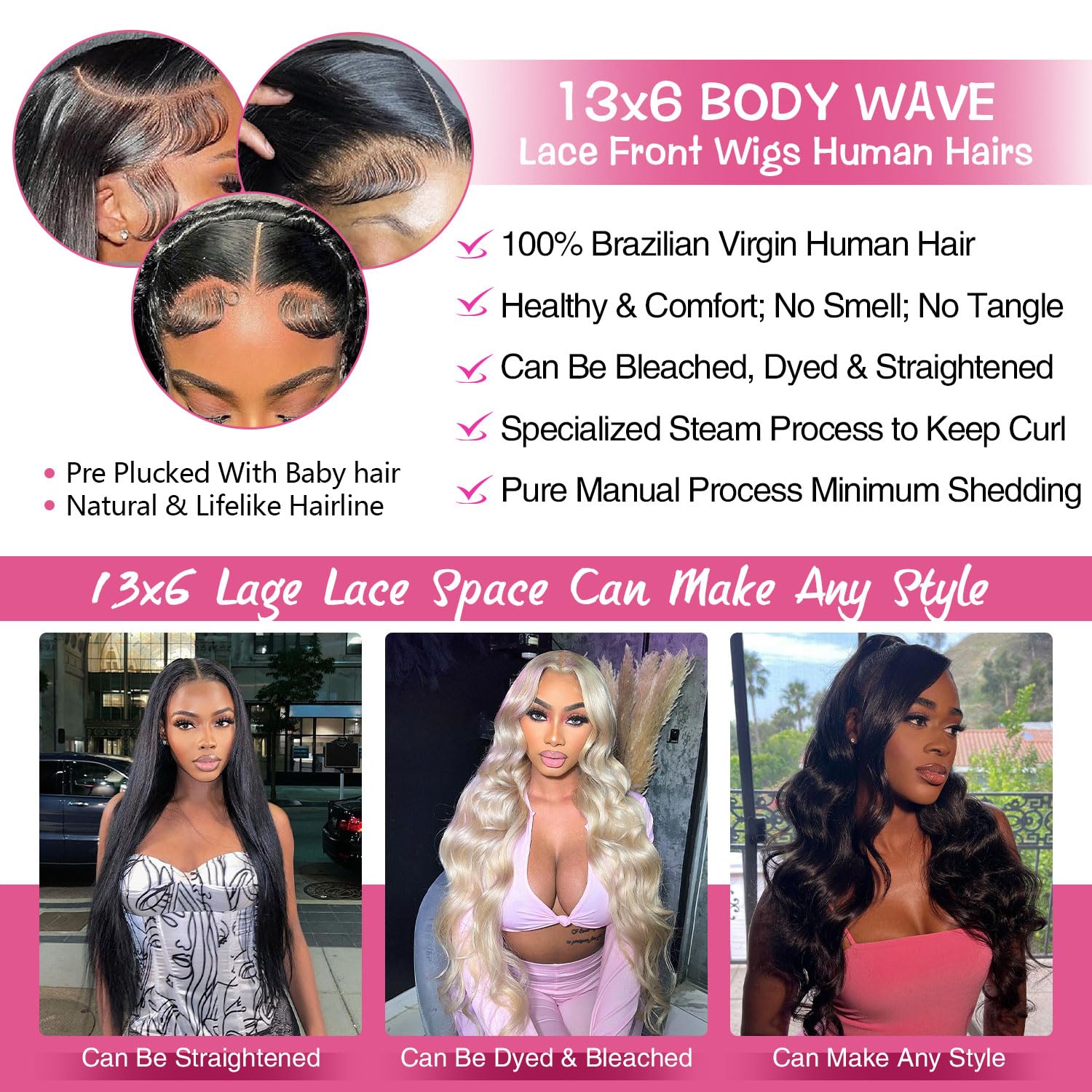 Natural black human hair wig styled with defined body waves showcasing its soft luster.