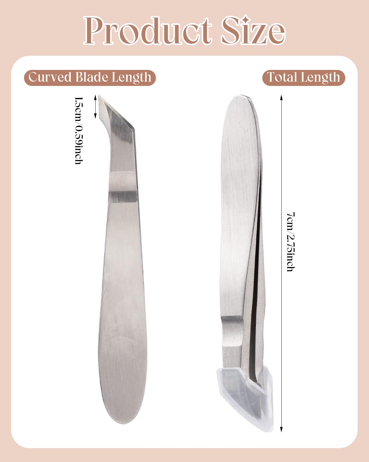Compact seven centimeter travel cuticle trimmer with sharp angled blade