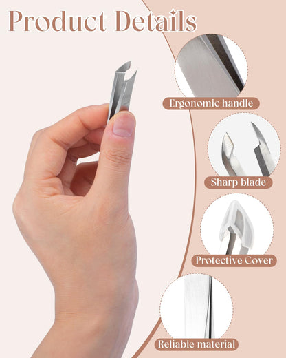 Ergonomic silver hangnail clipper for comfortable finger and toe care