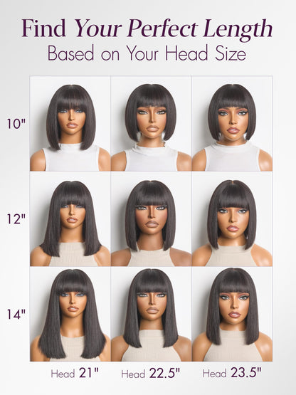 LUVME HAIR realistic HD lace short black bob wig hairline detail demonstrating the transparent seamless scalp blend