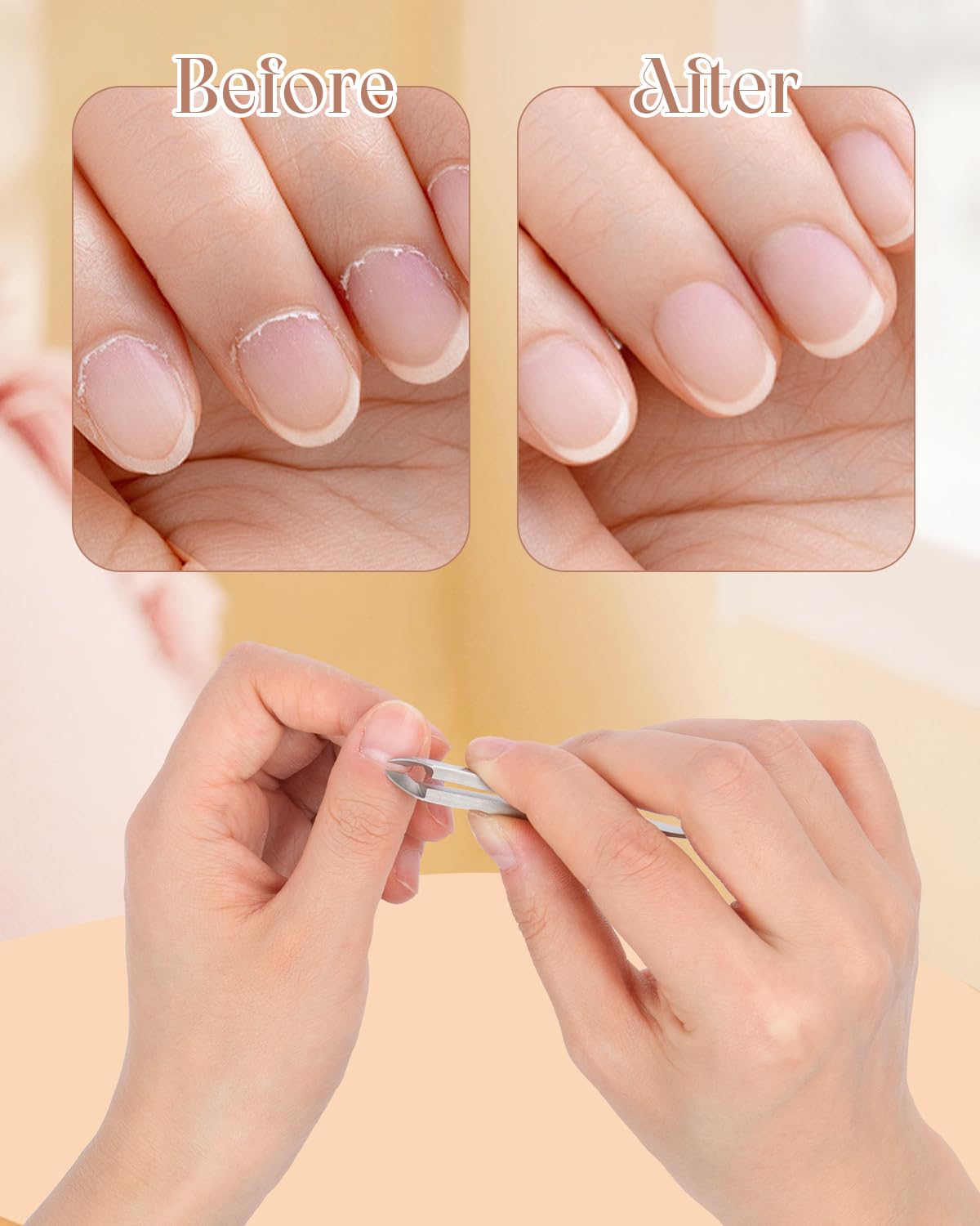 Portable pocket sized cuticle nippers set for home salon pedicures
