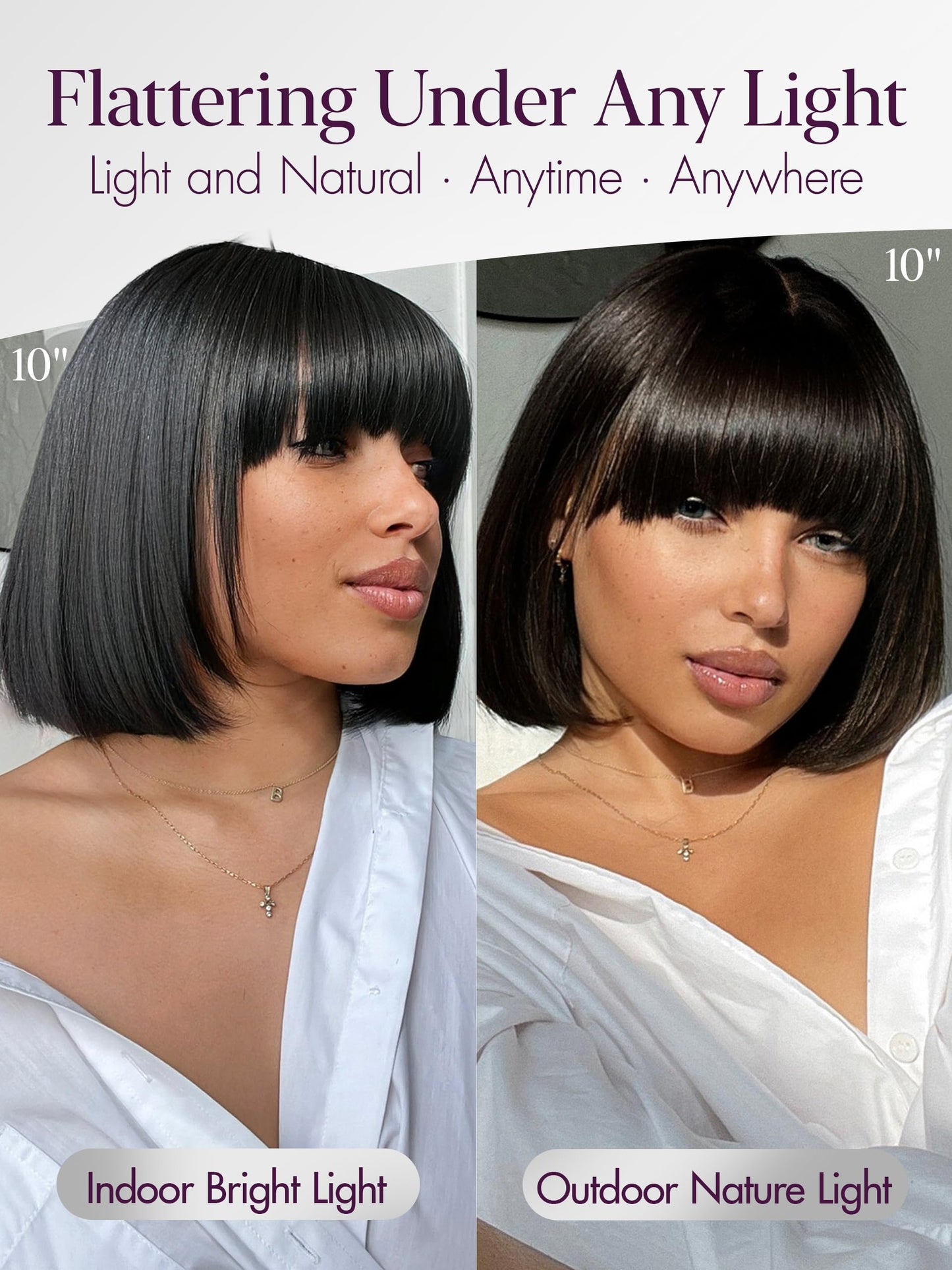 LUVME HAIR glueless 180 density bob wig style demonstration on model highlighting daily wear comfort