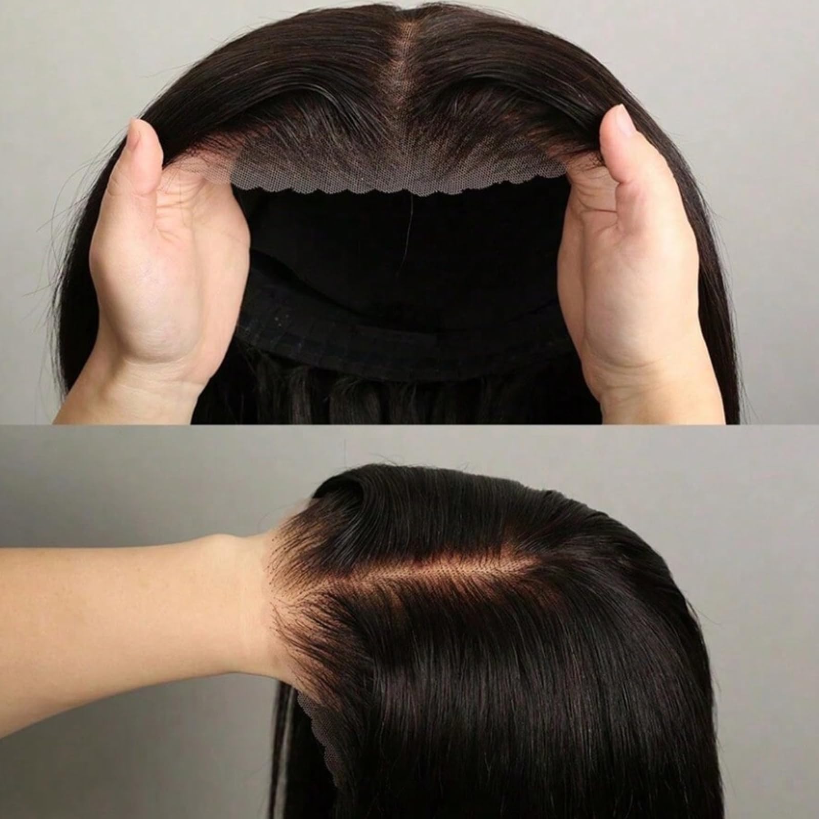 BunGiol 180 percent density human hair wig showing bouncy body wave texture