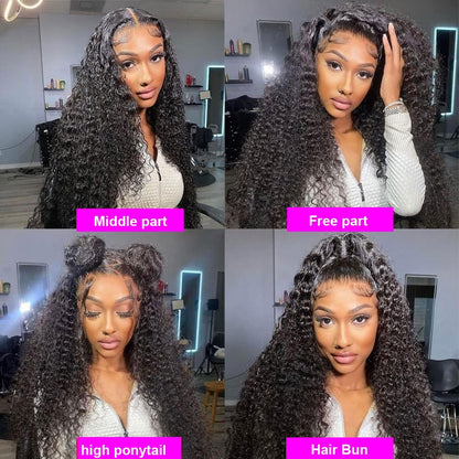The machine double weft detailing of the Aomllute human hair wig highlighting shedding-free design.