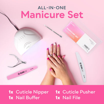Stainless steel cuticle trimmer with safety lock closed highlighting sharp precision blades