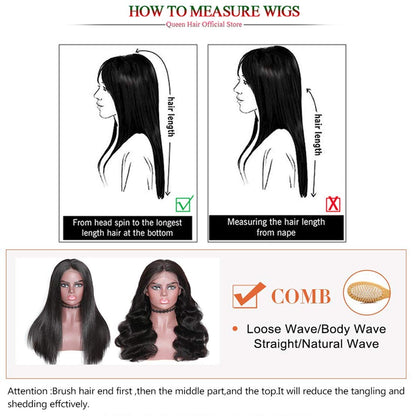 Aiterina glueless curly wig packaging content including the hairpiece and bonus styling accessories