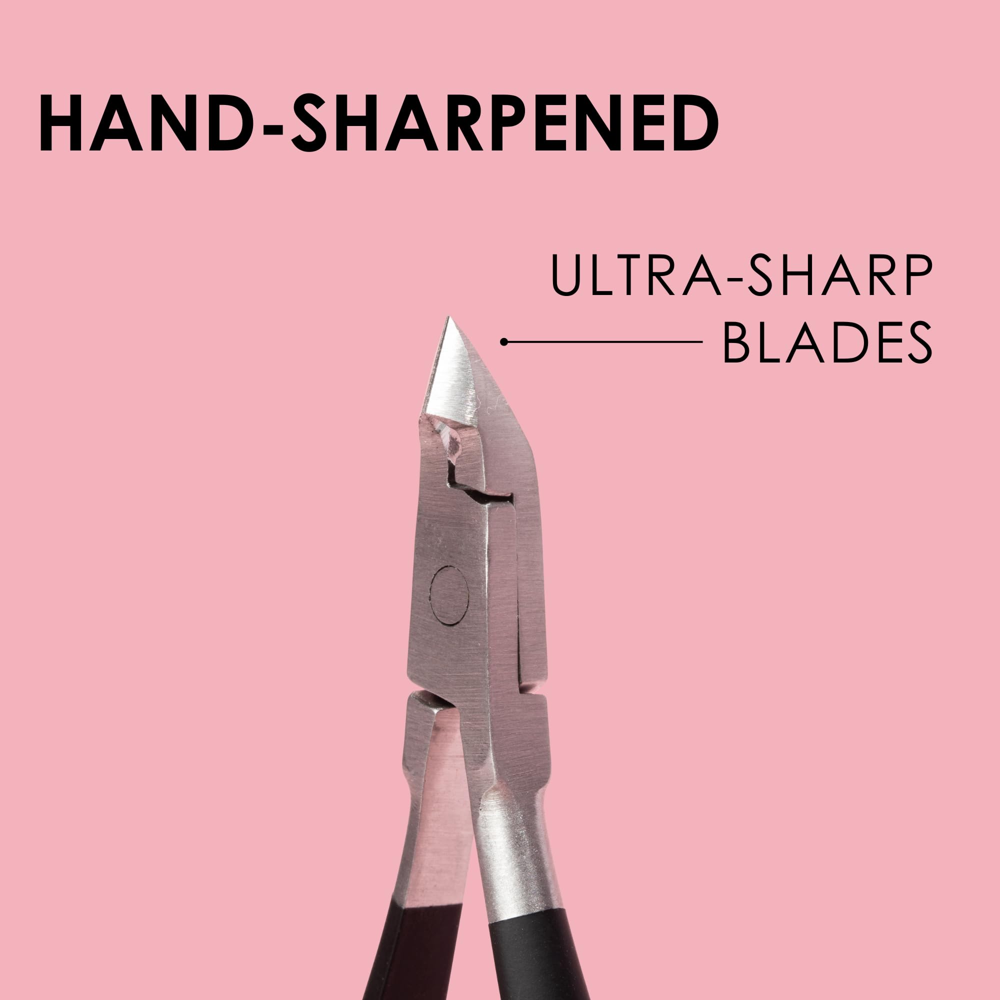Close up of Japonesque stainless steel cuticle nipper blades