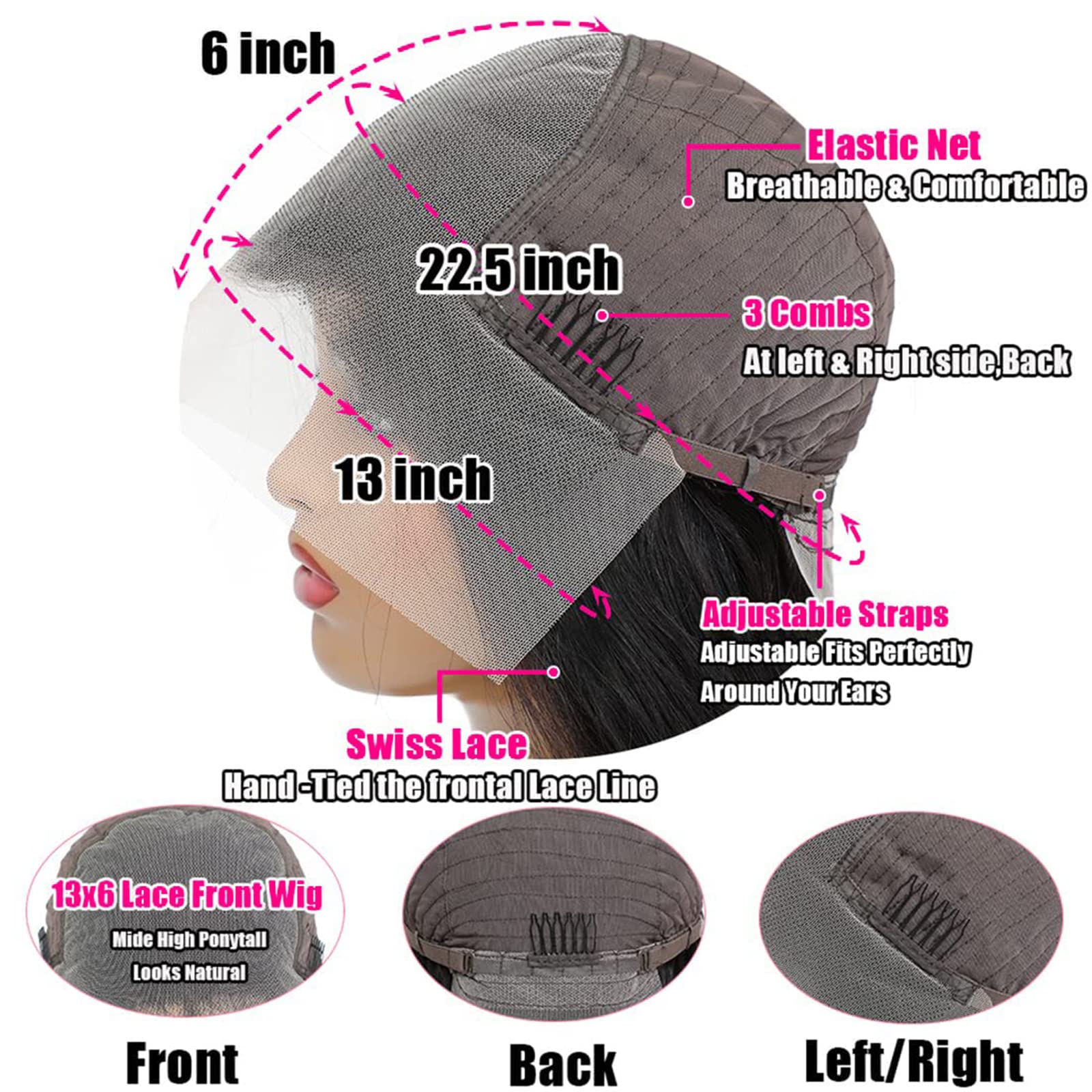 Premium 10A grade Brazilian human hair wig texture showing soft and healthy wavy strands.