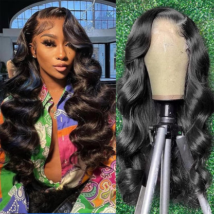 Model showcasing the multi-directional parting versatility of the 13x6 lace frontal area.